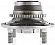 Front, Driver and Passenger Side Wheel Hub, 4 Lugs, With Bearing
