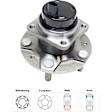 Front, Driver and Passenger Side Wheel Hub, 5 Lugs, With Bearing, With Sensor, 1.3L, 2Cyl