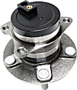 Rear, Driver and Passenger Side Wheel Hub, 5 Lugs, With Bearing, With Sensor, FWD