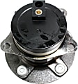 Rear, Driver and Passenger Side Wheel Hub, 5 Lugs, With Bearing, With Sensor, FWD