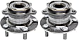 Rear, Driver and Passenger Side Wheel Hub, 5 Lugs, With Bearing, AWD