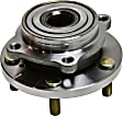 Front, Driver and Passenger Side Wheel Hub, 5 Lugs, With Bearing