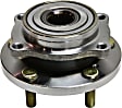 Front, Driver and Passenger Side Wheel Hub, 5 Lugs, With Bearing