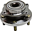 Front and Rear, Driver and Passenger Side Wheel Hub, 5 Lugs, With Bearing, FWD, 3.8L, 6Cyl