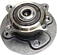 Front and Rear, Driver and Passenger Side Wheel Hub, 4 Lugs, With Bearing, 1.6L, 4Cyl