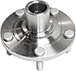 Front, Driver and Passenger Side Wheel Hub, 5 Lugs, Without Bearing
