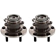 Rear, Driver and Passenger Side Wheel Hub, 5 Lugs, With Bearing