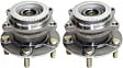 2-Wheel Set Rear, Driver and Passenger Side Wheel Hubs, With Bearing, 43-teeth tone ring; 3.27 in. ABS Tone Ring Diameter, FWD