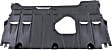 Front and Rear Engine Splash Shields, 5-Speed Transmission