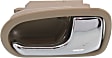 1995-2003 Mazda Protege - Front and Rear, Driver and Passenger Side Interior Door Handles, Beige bezel with chrome lever, Without Door Lock Hole