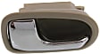 1995-2003 Mazda Protege - Front and Rear, Driver and Passenger Side Interior Door Handles, Beige bezel with chrome lever, Without Door Lock Hole