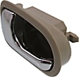 1995-2003 Mazda Protege - Front and Rear, Driver and Passenger Side Interior Door Handles, Beige bezel with chrome lever, Without Door Lock Hole