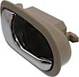 Front and Rear, Driver Side Interior Door Handles, Beige bezel with chrome lever, Without Door Lock Hole