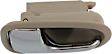Front and Rear, Driver Side Interior Door Handles, Beige bezel with chrome lever, Without Door Lock Hole