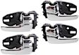Front and Rear, Driver and Passenger Side Interior Door Handles, Chrome, With door lock button