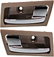 2009 Mercury Grand Marquis - Front or Rear, Driver and Passenger Side Brown bezel with chrome lever Interior Door Handle, Without Door Lock Hole, Sedan