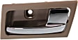 2009 Mercury Grand Marquis - Front or Rear, Driver and Passenger Side Brown bezel with chrome lever Interior Door Handle, Without Door Lock Hole, Sedan