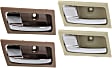 2003-2011 Ford Crown Victoria - Front and Rear, Driver and Passenger Side Interior Door Handles, Beige bezel with chrome lever, Without Door Lock Hole