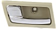2003-2011 Ford Crown Victoria - Front and Rear, Driver and Passenger Side Interior Door Handles, Beige bezel with chrome lever, Without Door Lock Hole