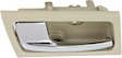2003-2011 Ford Crown Victoria - Front and Rear, Driver and Passenger Side Interior Door Handles, Beige bezel with chrome lever, Without Door Lock Hole