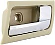 2003 Ford Crown Victoria S - Front or Rear, Driver and Passenger Side Beige bezel with chrome lever Interior Door Handle, Without Door Lock Hole, 4-Door, Sedan