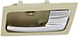2003 Ford Crown Victoria S - Front or Rear, Driver and Passenger Side Beige bezel with chrome lever Interior Door Handle, Without Door Lock Hole, 4-Door, Sedan