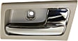 2003 Ford Crown Victoria LX - Front or Rear, Driver and Passenger Side Gray bezel with chrome lever Interior Door Handle, Without Door Lock Hole, 4-Door, Sedan