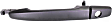 2015 Mitsubishi Lancer - Front, Driver and Passenger Side Primed Exterior Door Handle, For Models Without Smart Entry System