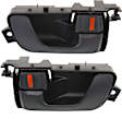 Front or Rear, Driver and Passenger Side Interior Door Handles, Textured Black, With door lock button