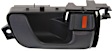 Front or Rear, Driver and Passenger Side Interior Door Handles, Textured Black, With door lock button