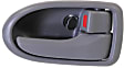 Front, Driver and Passenger Side Interior Door Handles, Gray, With door lock button