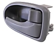 Front, Driver and Passenger Side Interior Door Handles, Gray, With door lock button