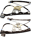 Front, Driver and Passenger Side Power Window Regulator, Without Motor