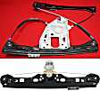 Front and Rear, Driver Side Power Window Regulator, Without Motor
