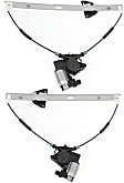 Front, Driver and Passenger Side Window Regulators Power, with Motor