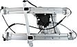 Front, Driver and Passenger Side Power Window Regulator, With Motor