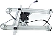 Front, Driver and Passenger Side Power Window Regulator, With Motor