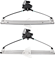 Front, Driver and Passenger Side Power Window Regulator, With Motor