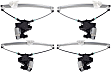 Front and Rear, Driver and Passenger Side Power Window Regulator, With Motor