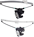 Front, Driver and Passenger Side Power Window Regulator, With Motor