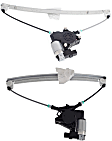 Front and Rear, Driver Side Window Regulators, Power, With Motor