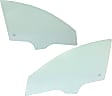 2010-2013 Mazda 3 - Front, Driver and Passenger Side Door Glasses, Green Tint, Replaces NAGS No. FD24234 GTNN, FD24235 GTNN