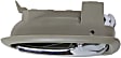 Front or Rear, Driver and Passenger Side Interior Door Handles, Beige bezel with chrome lever, With door lock button