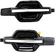 Rear, Driver and Passenger Side Smooth Black Exterior Door Handle, Without Key Hole, Sport Utility