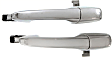 Rear, Driver and Passenger Side Chrome Exterior Door Handle, Without Key Hole