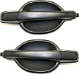 Rear, Driver and Passenger Side Textured Black Exterior Door Handle, Without Key Hole, Sport Utility