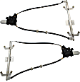 Rear, Driver and Passenger Side Power Window Regulator, With Motor