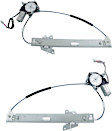 Rear, Driver and Passenger Side Power Window Regulator, With Motor