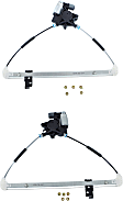 Rear, Driver and Passenger Side Power Window Regulator, With Motor