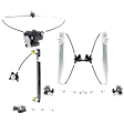 Front and Rear, Driver and Passenger Side Power Window Regulator, With Motor